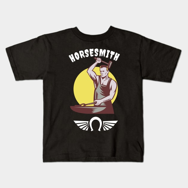 Horsesmith Kids T-Shirt by Shadowbyte91